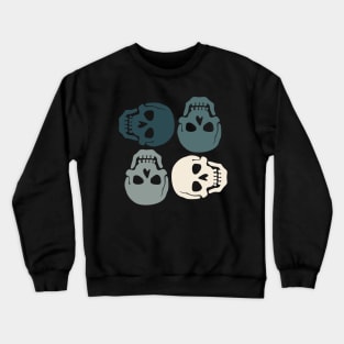 Dark Grey Skulls pattern Crewneck Sweatshirt